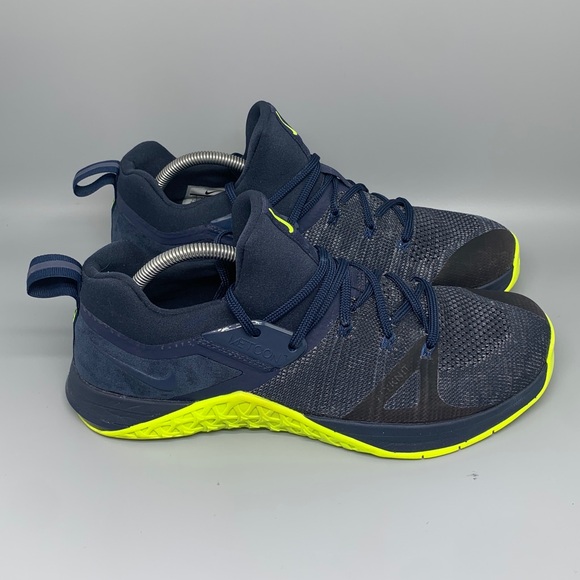 Nike Metcon Flyknit 3 Obsidian Volt Cross-training Shoes AQ8022-407 Men’s Sz 11 - Picture 1 of 10